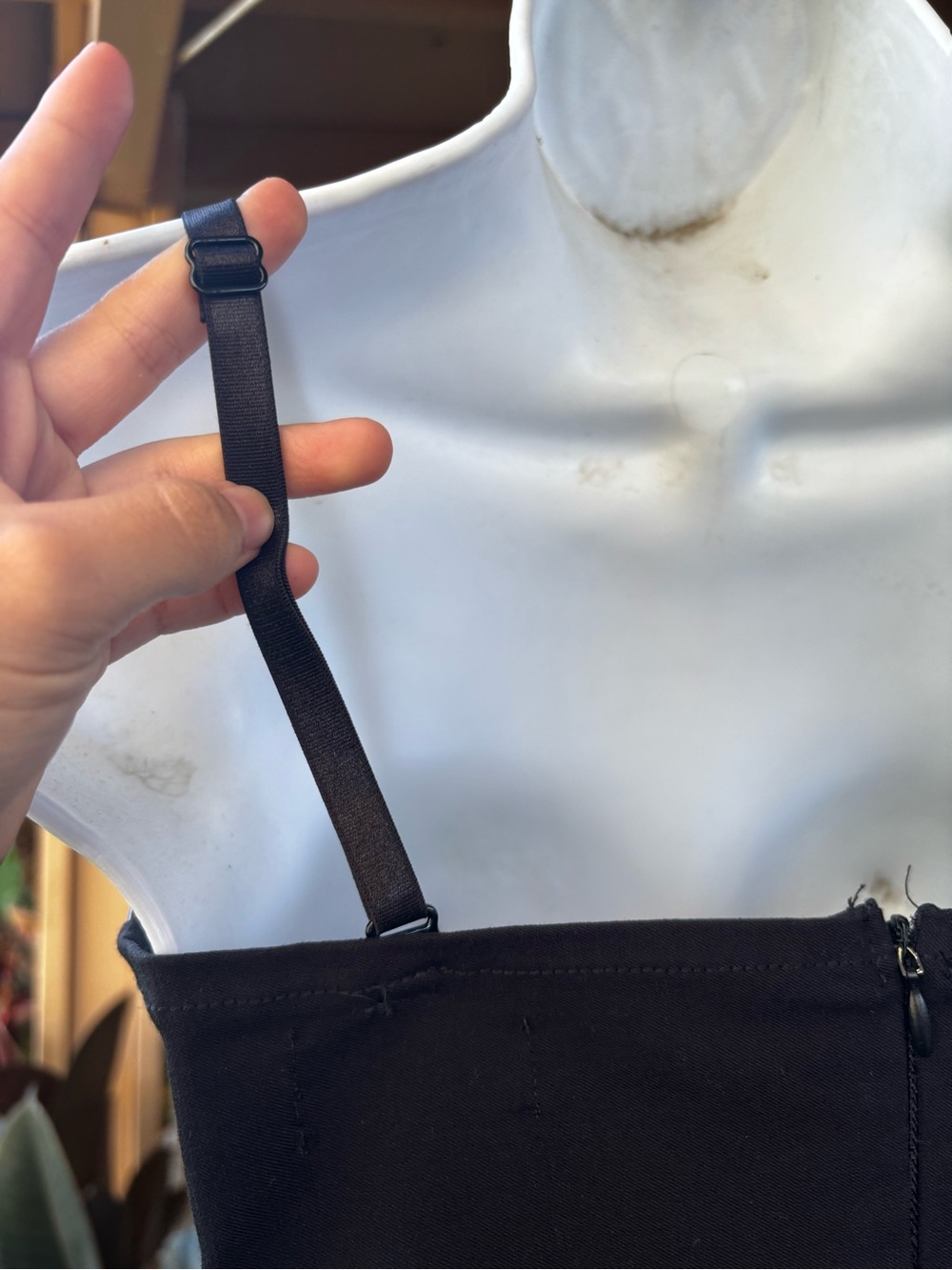 Black Faux Leather Bustier Bodysuit - Picture 5 of 7